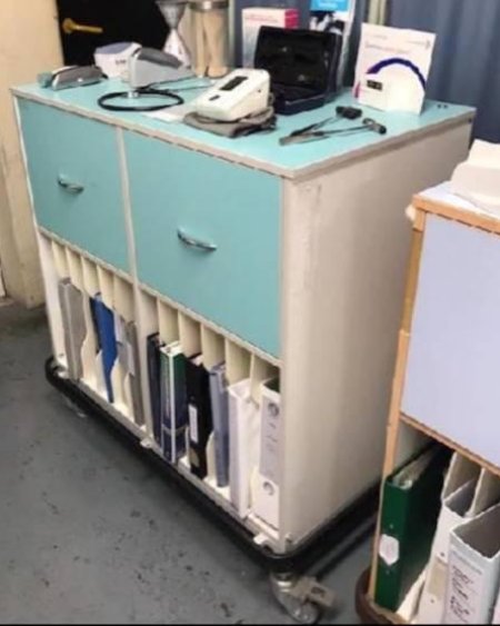 Records Trolley with folders