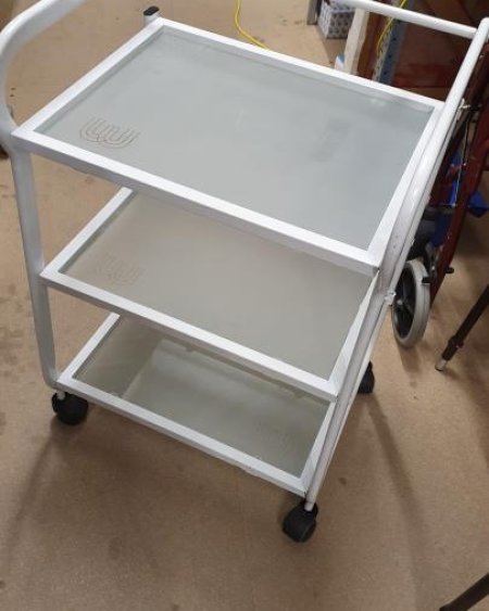 3 tier glass trolley 