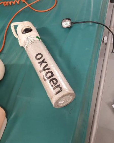 Oxygen tank + £10 for mask 