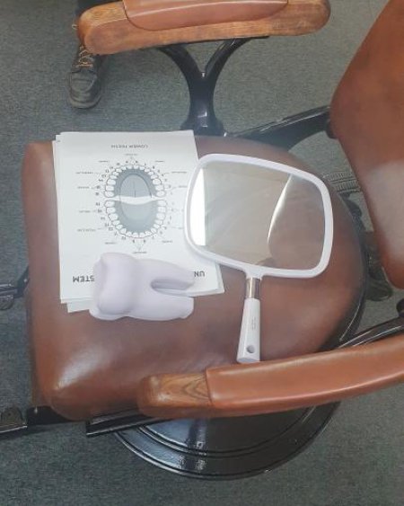 Minimum hire mirror model tooth and dental notes