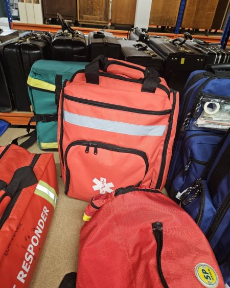 Paramedic Bag red dressed Stethoscope +Ambu Bag