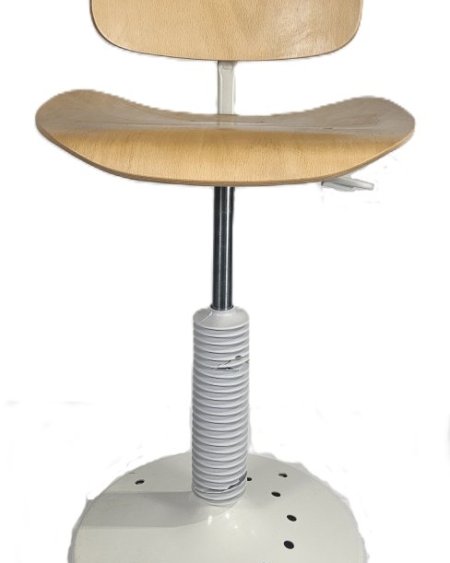 Lab Stool Wooden Back Rest 
