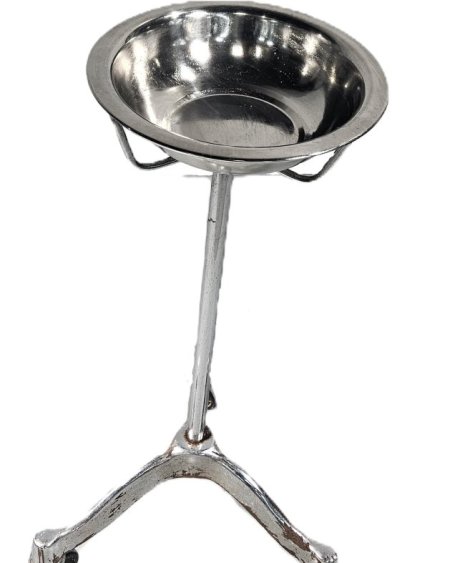 Older Style Stainless Steel Single Bowl Stand