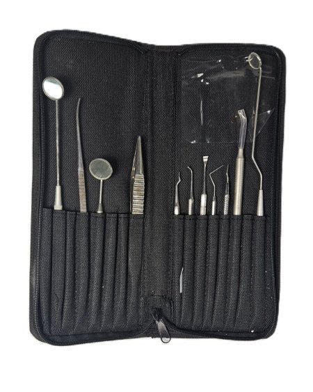 Black Dental Pouch With Instruments