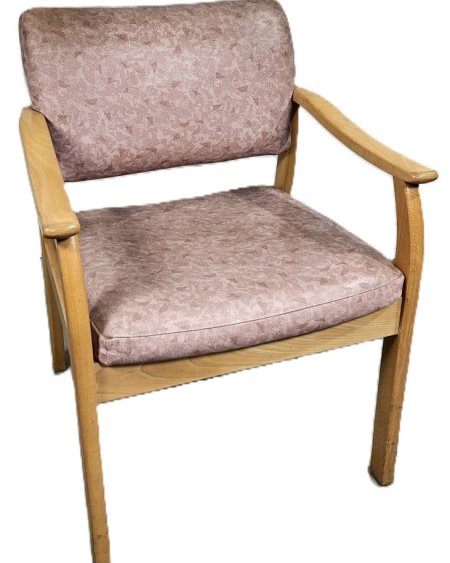 Pink Low Back Chair With Rest