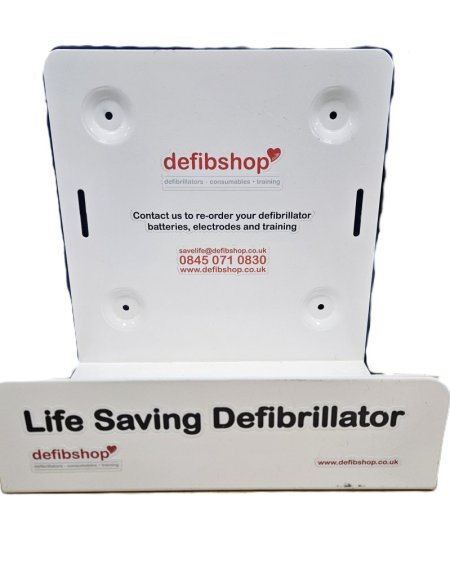 Wall Mounted Defibrillator Holder White ( Defibrillator Priced Separately)  