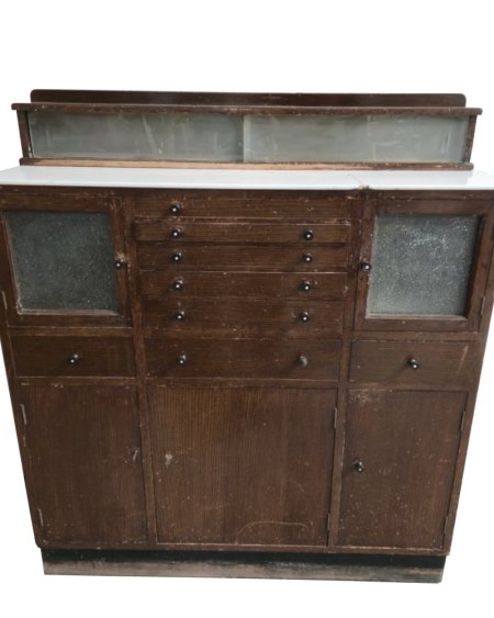 Period Wooden Cabinet With Marble Top