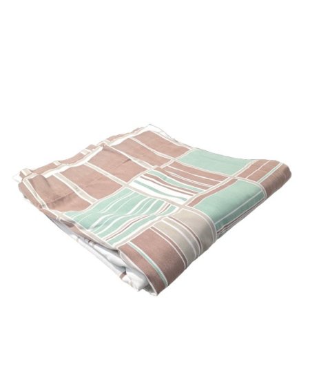Striped Brown Fabric Curtains