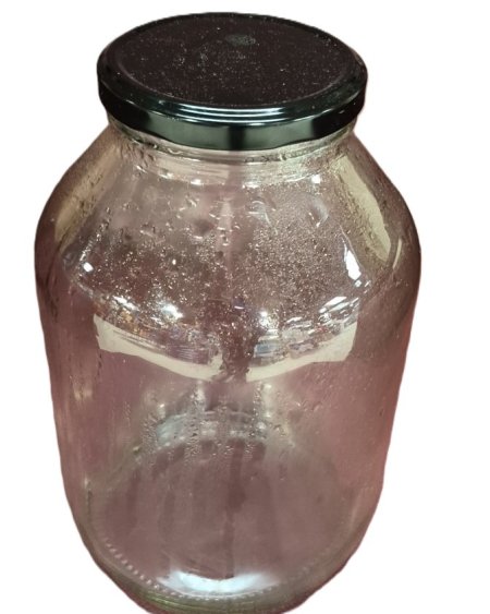 Large Glass Jar With Black Lid