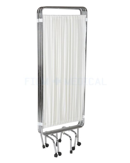 Hospital Screen in White and Chrome
