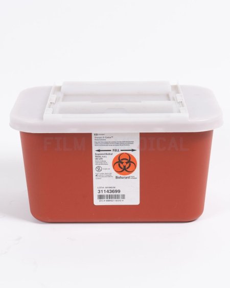 Red Sharps Bin
