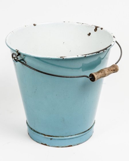 Blue Enamel Bucket 