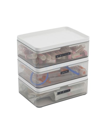 Clear  Stacking Storage Boxes 14x20
