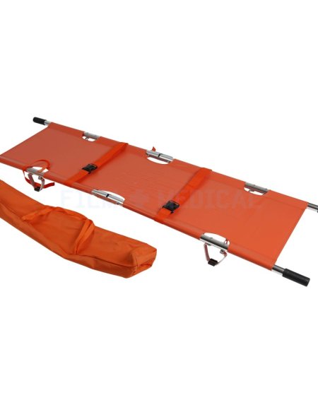 Modern Orange Ambulance Stretcher In Holder