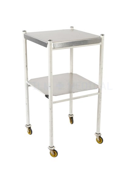 Period Square Trolley With 2 Metal Shelves