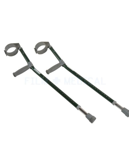 Aluminum Crutches Green