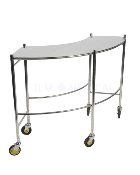 Curved Steel Trolley 1 Shelf