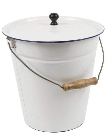 Enamel Bucket With Lid