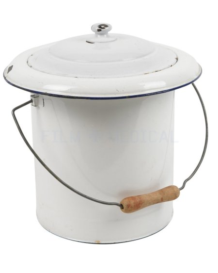 Enamel Bucket With Lid 