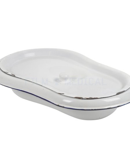 Enamel Bed Pan With Lid 
