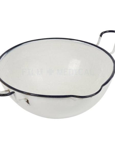 Enamel Bowl With 2 Handles 