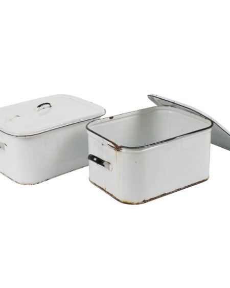 Large Enamel Trays With Lids