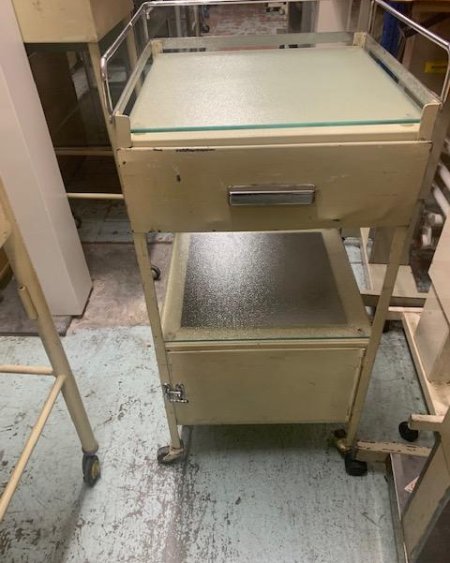 Trolley cream with drawer