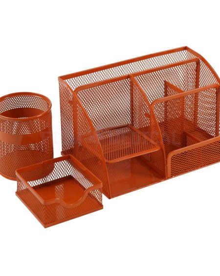 Orange Desk Tidy Set