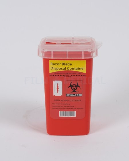 Red Sharps Bin