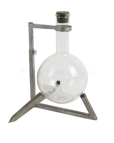 Large Borosilicate Glass Round Bottom With Holder