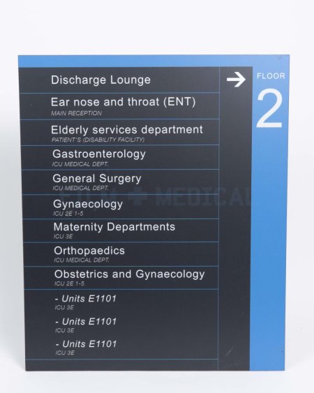 Hospital Sign Discharge Lounge Large