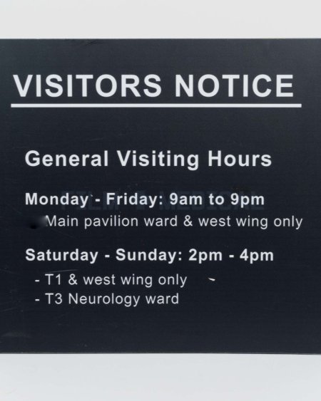 Hospital Signs Visitors Notice 