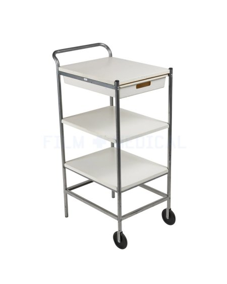3 Tier White Trolley 