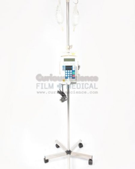 Infusion Pump and fluid/drip bag on stand