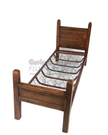 Wood Monastry Bed  Linen Priced Separately	