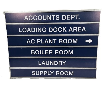 Hospital Signage Accounts Dept ( Interchangable Text )