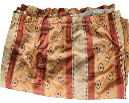Fabric Patterned Curtains Approximately 18 feet wide