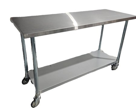 Metal Lab Table On Wheels