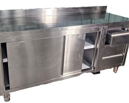 Metal 3 Drawer Table