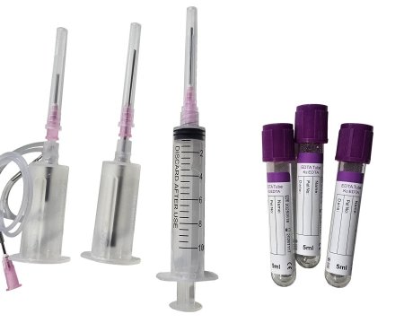 Blood Letting Set, With Retractable Needle & Showing Liquid In The Tube
