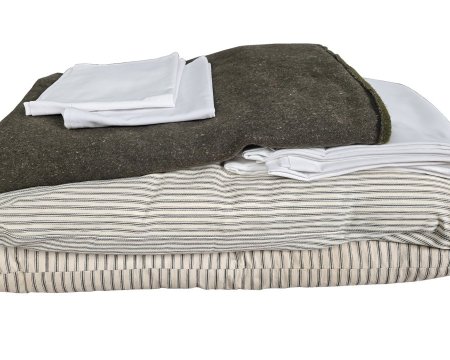 Period Linen Set With Changeable Blanket and Ticking Pillows