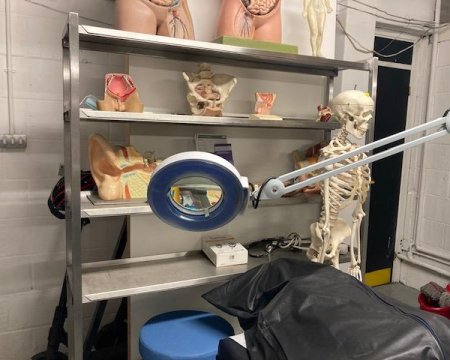 large medical shelf undressed