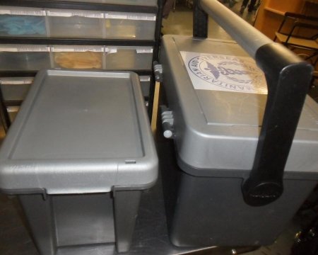 grey containers