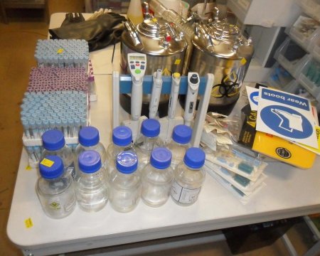 electric pipette stand with 3 pipette 