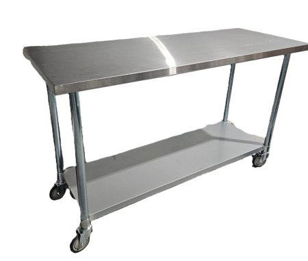 Metal Lab Table On Wheels
