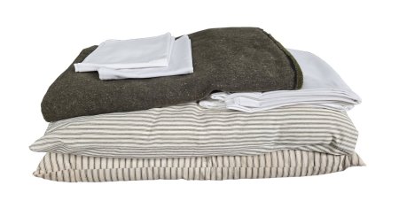 Period Linen Set With Changeable Blanket and Ticking Pillows