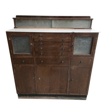 Period Wooden Cabinet With Marble Top
