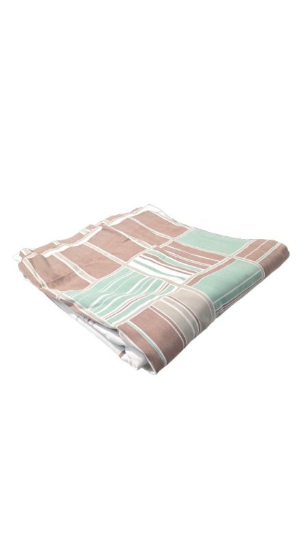 Striped Brown Fabric Curtains