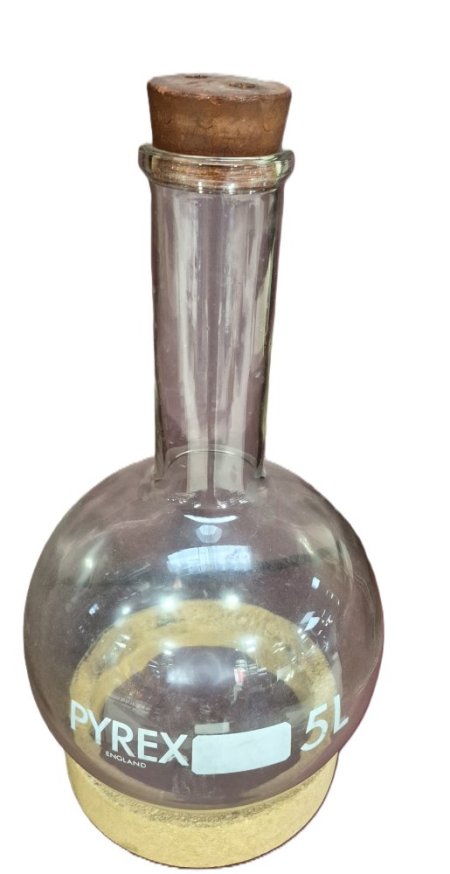 Large Round Bottom Pyrex Glass 5 Litre