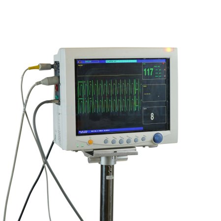 Heart Heart monitor On Removable Stand  With Finger Probe, Bp Cuff + Simulator, Electrodes, x2 Ecg Leads, Instructions